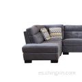 El sofá de la esquina de la tela fija los muebles de los sistemas del sofá de la sala de estar